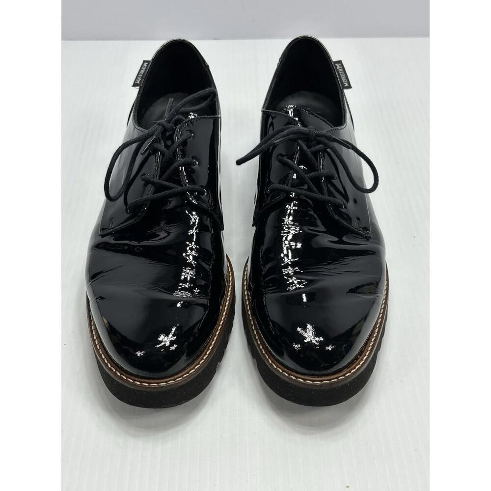 Mephisto Sabatina Black Patent Leather Oxford Lace Up‎ Shoes Mens 9.5 Eur 7